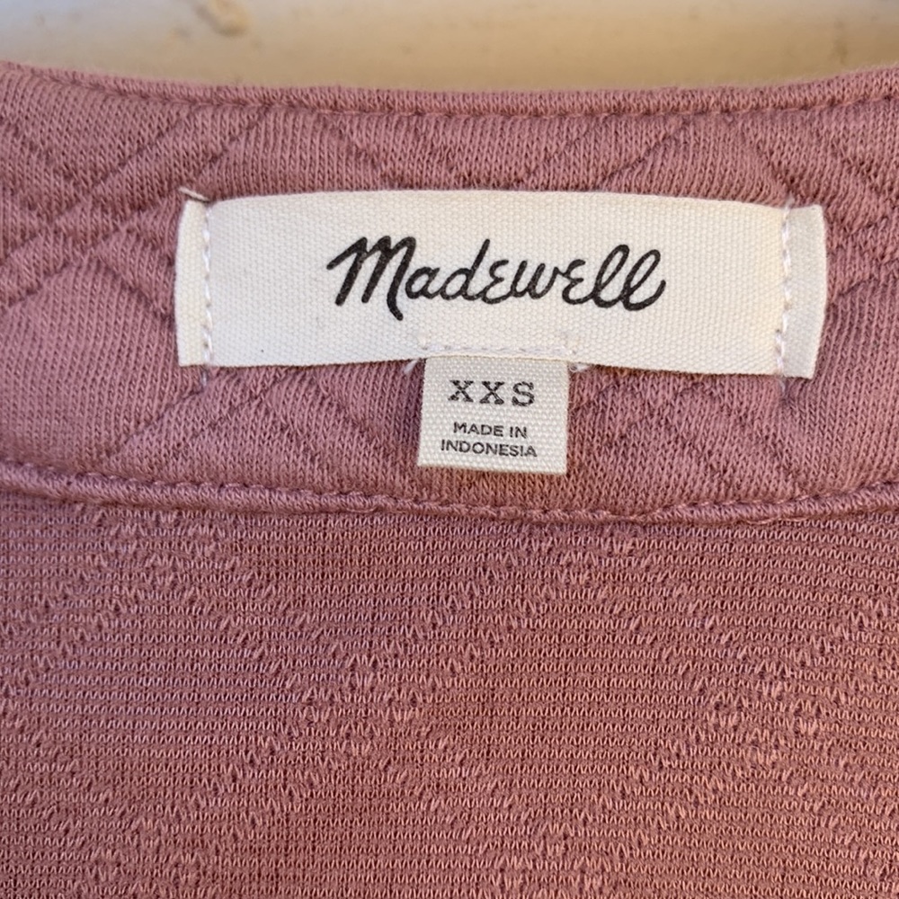 Madewell (Re)sourced Quilted Crop Cardigan Sweatshirt Size XXS - Picture 4 of 9